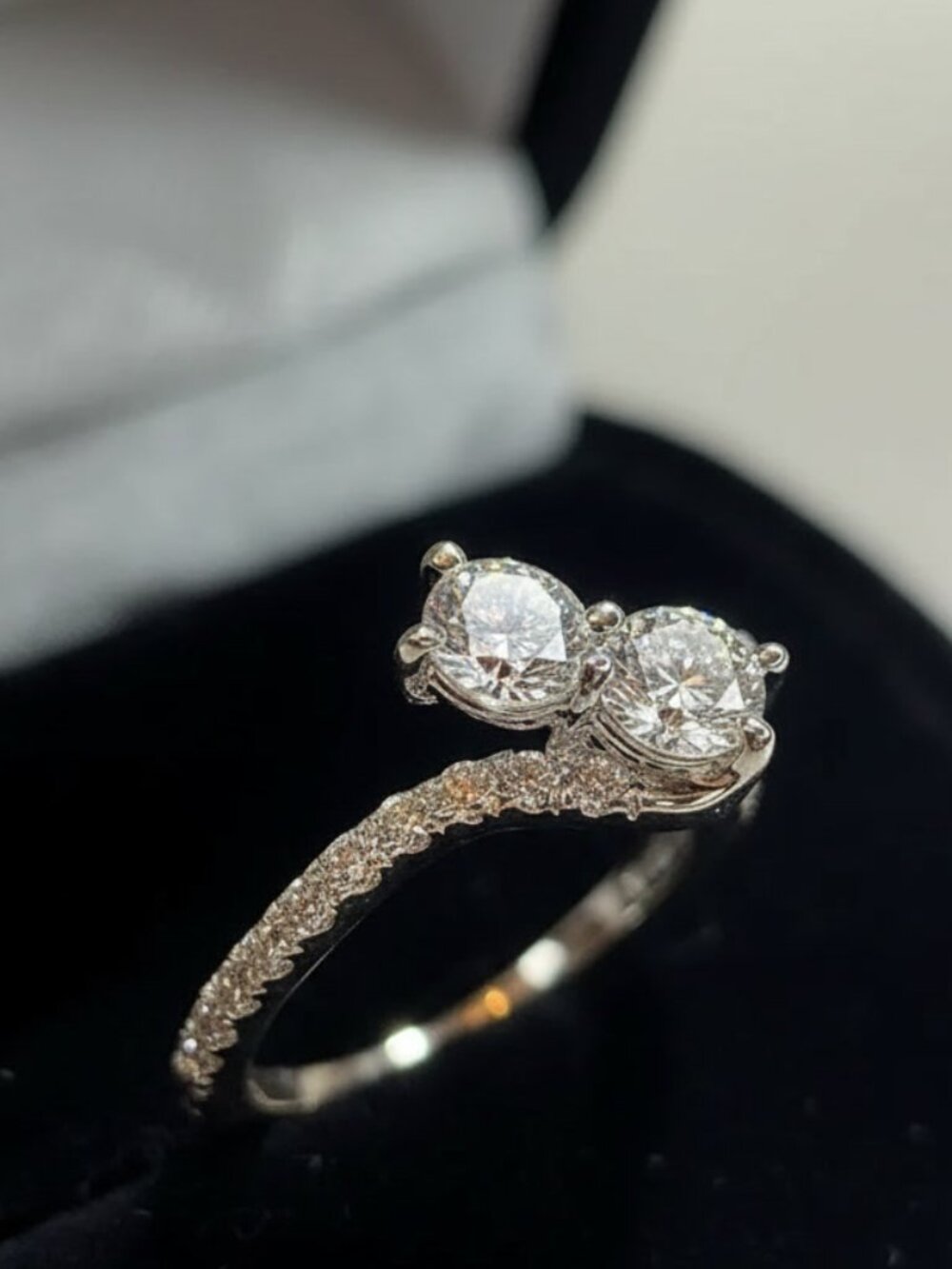 14K Engagement Ring 💍  Wight Gold & Natural Diamonds 💎 Clarity SI